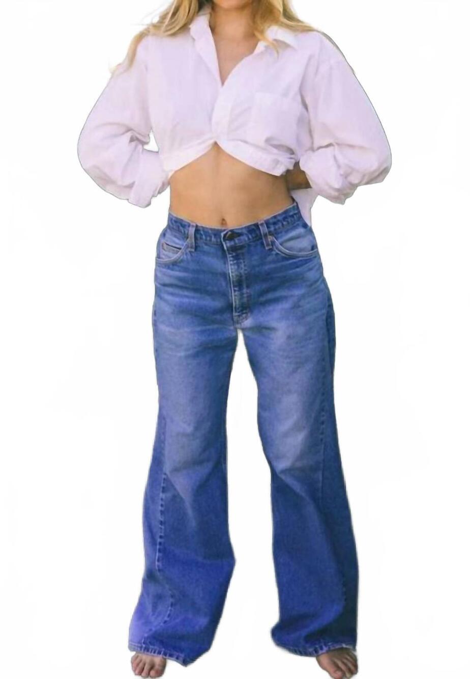 NEW ALIGRACE 90's trouser jeans in vintage light indigo wash